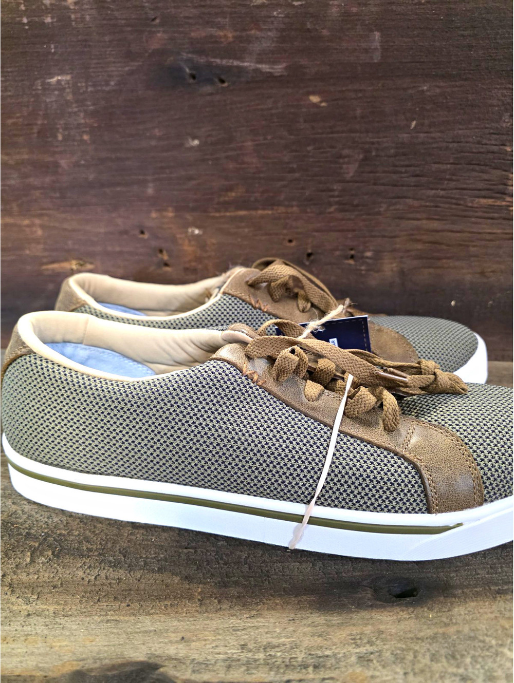 Wrangler Men's Lace-Up Casual Sneaker Synthetic Green/Brown/White US 13 M